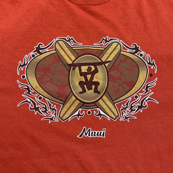 Orange Maui Tribal T-Shirt - Picture 3 of 10